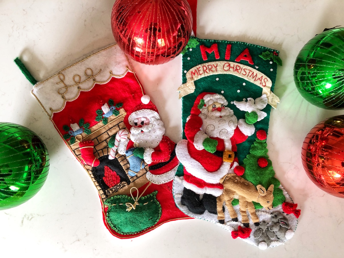 Airplane Santa Bucilla Christmas Stocking Kit