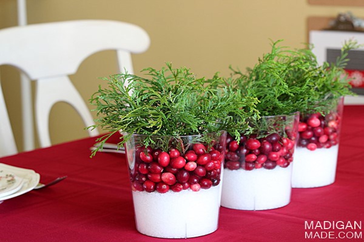 Christmas table centerpiece