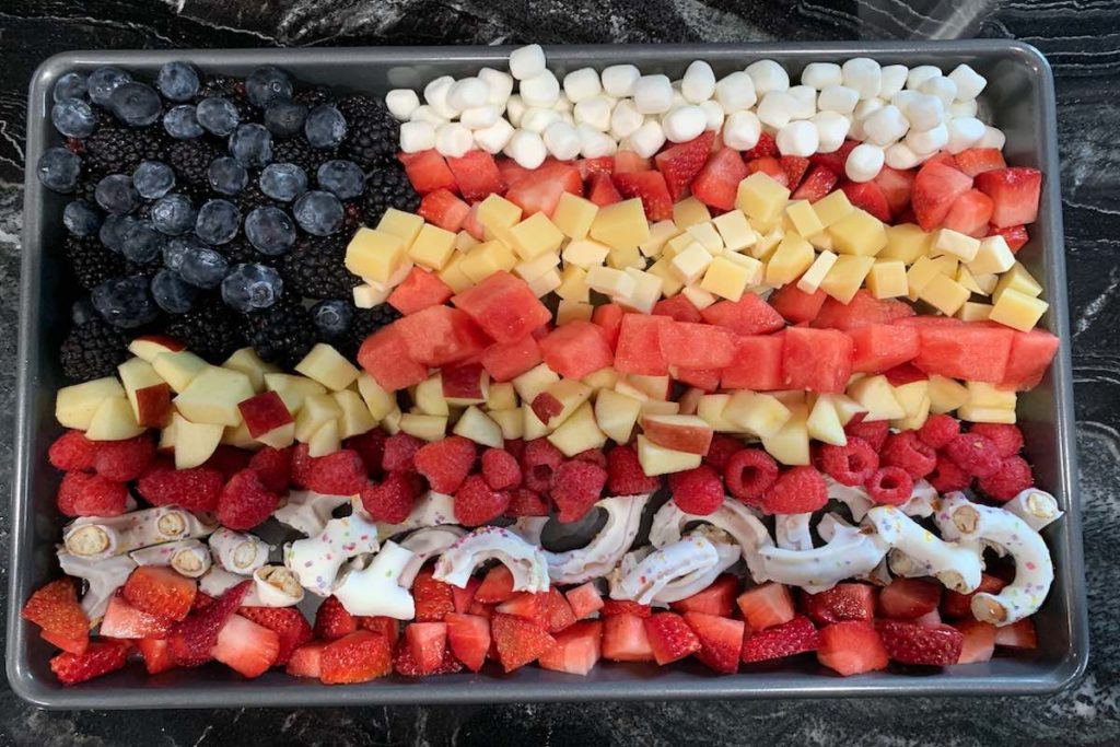 fruit patriotic platter cheese board