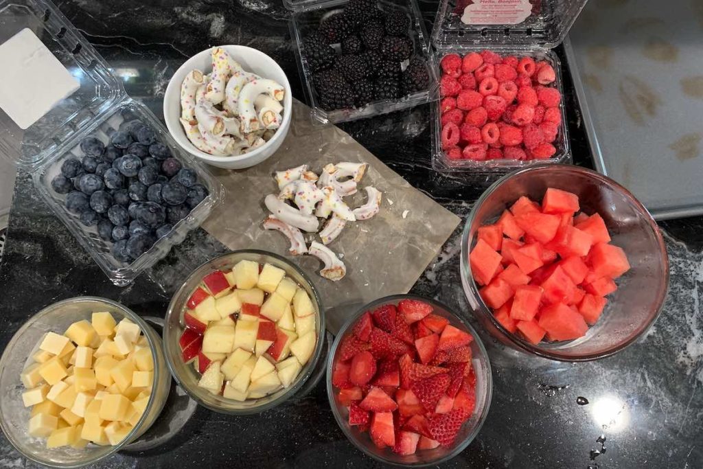 fruit patriotic platter cheese board