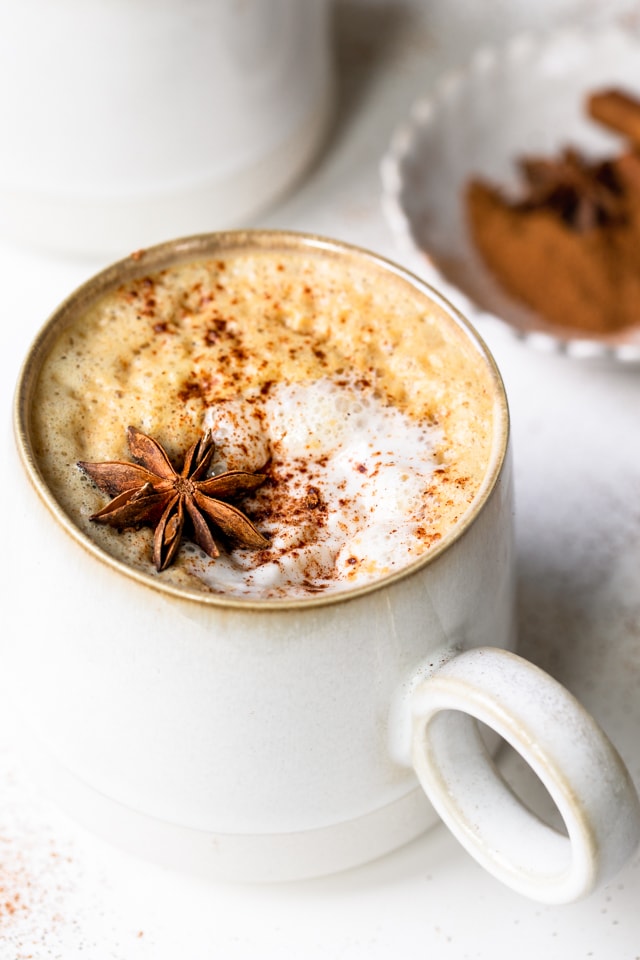 homemade pumpkin spice latte, healthy pumpkin spice latte