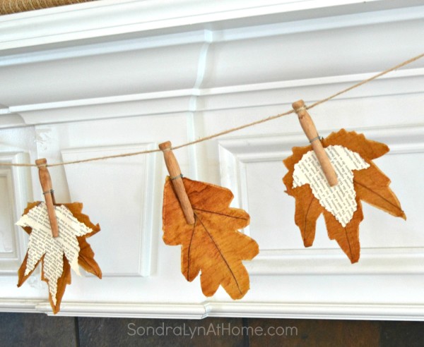 fall craft ideas, homemade fall garland, DIY fall decor, 