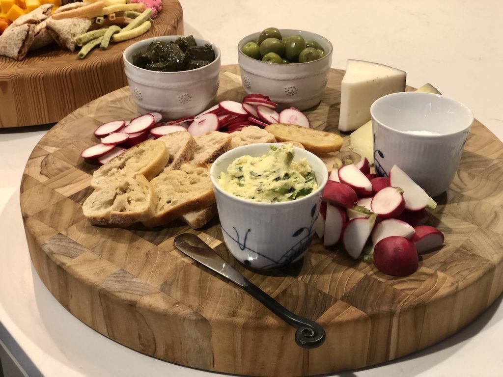 radish butter charcuterie board