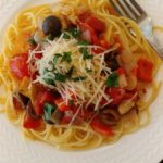olive tomato mediterranean pasta