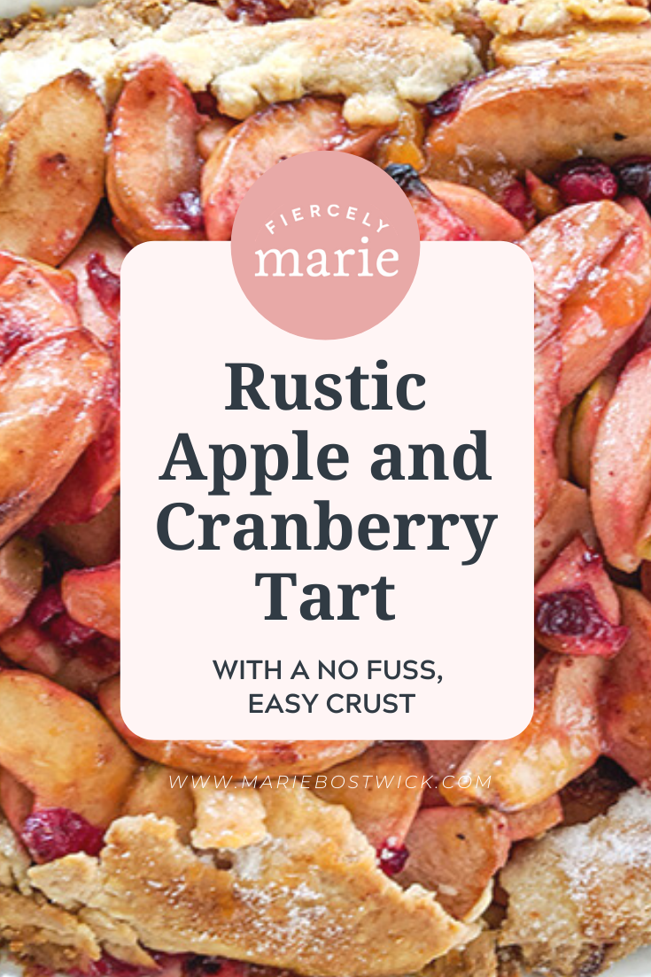 This Rustic Apple and Cranberry Tart not only makes the perfect centerpiece for your dining table, but it also comes together in a jiffy with a no-fuss crust.