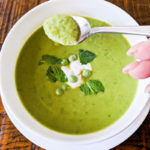 Fresh Pea Soup with Mint and Apple