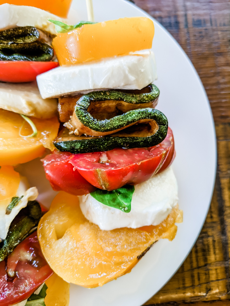 Caprese and Grilled Zucchini Stacks