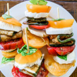 Finished Caprese Stacks with Grilled Zucchini