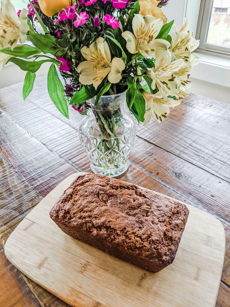 The finished zucchini bread