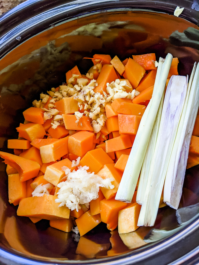 The ingredients in the crockpot