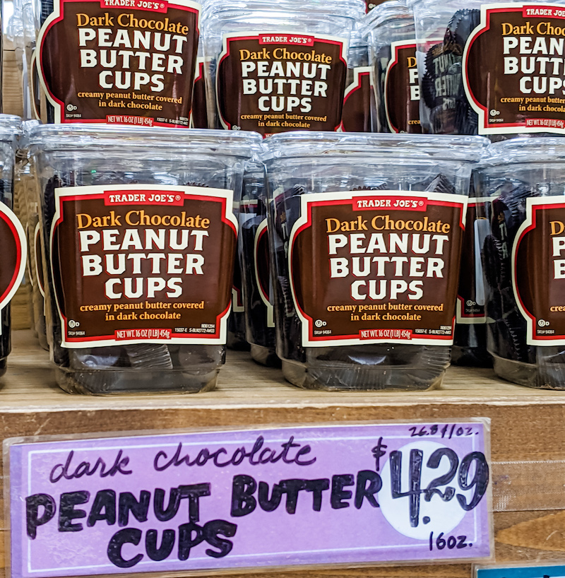 Dark Chocolate Peanut Butter Cups, a Trader Joe's Winter Favorite