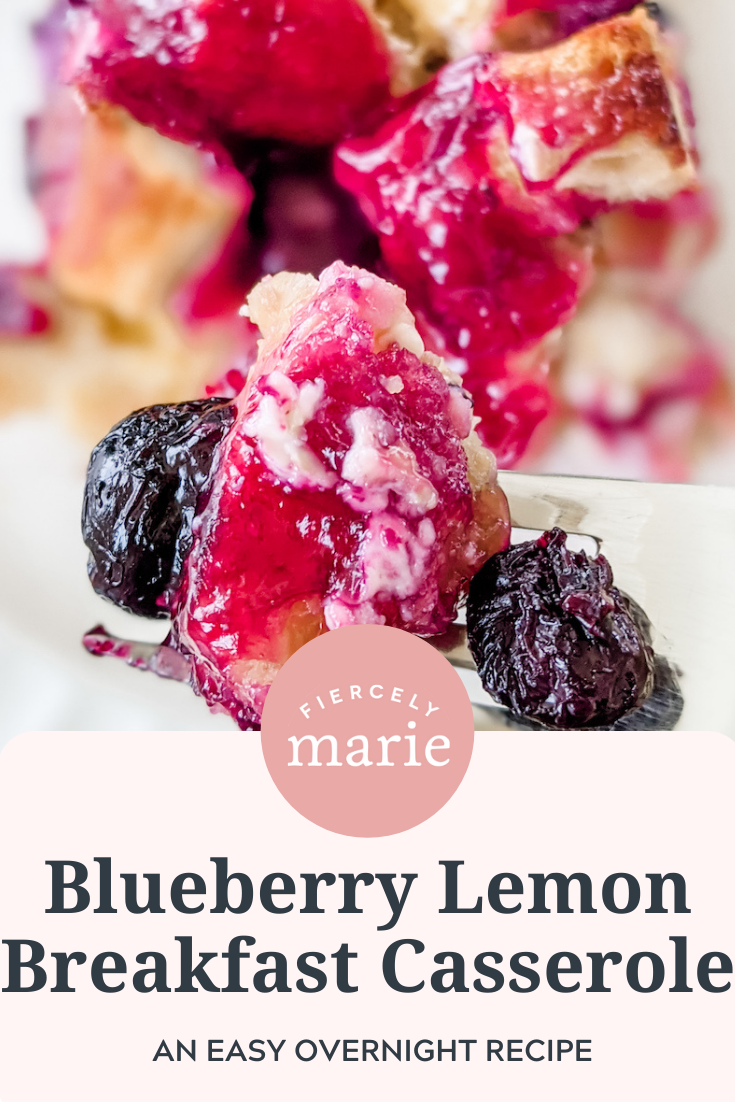 Easy Blueberry Lemon Breakfast Casserole