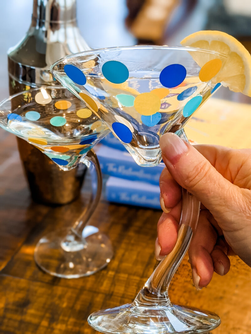 Poka Dot Martini Glasses (set of 8)