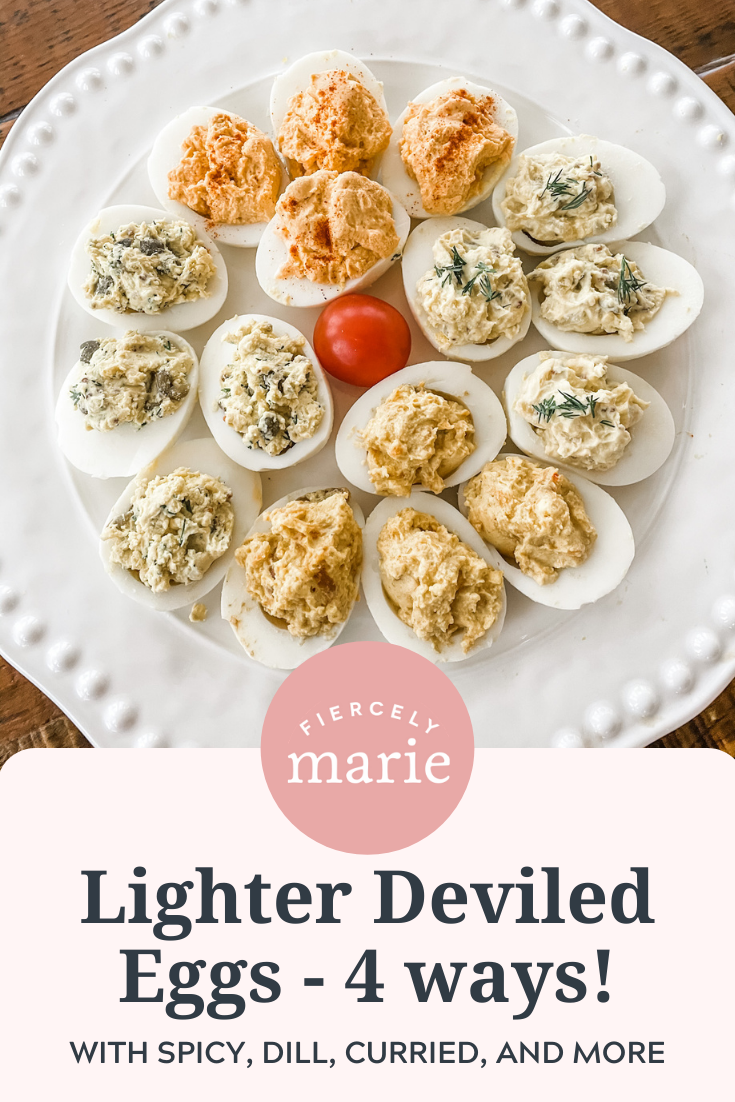 Lighter Deviled Eggs - Four Ways