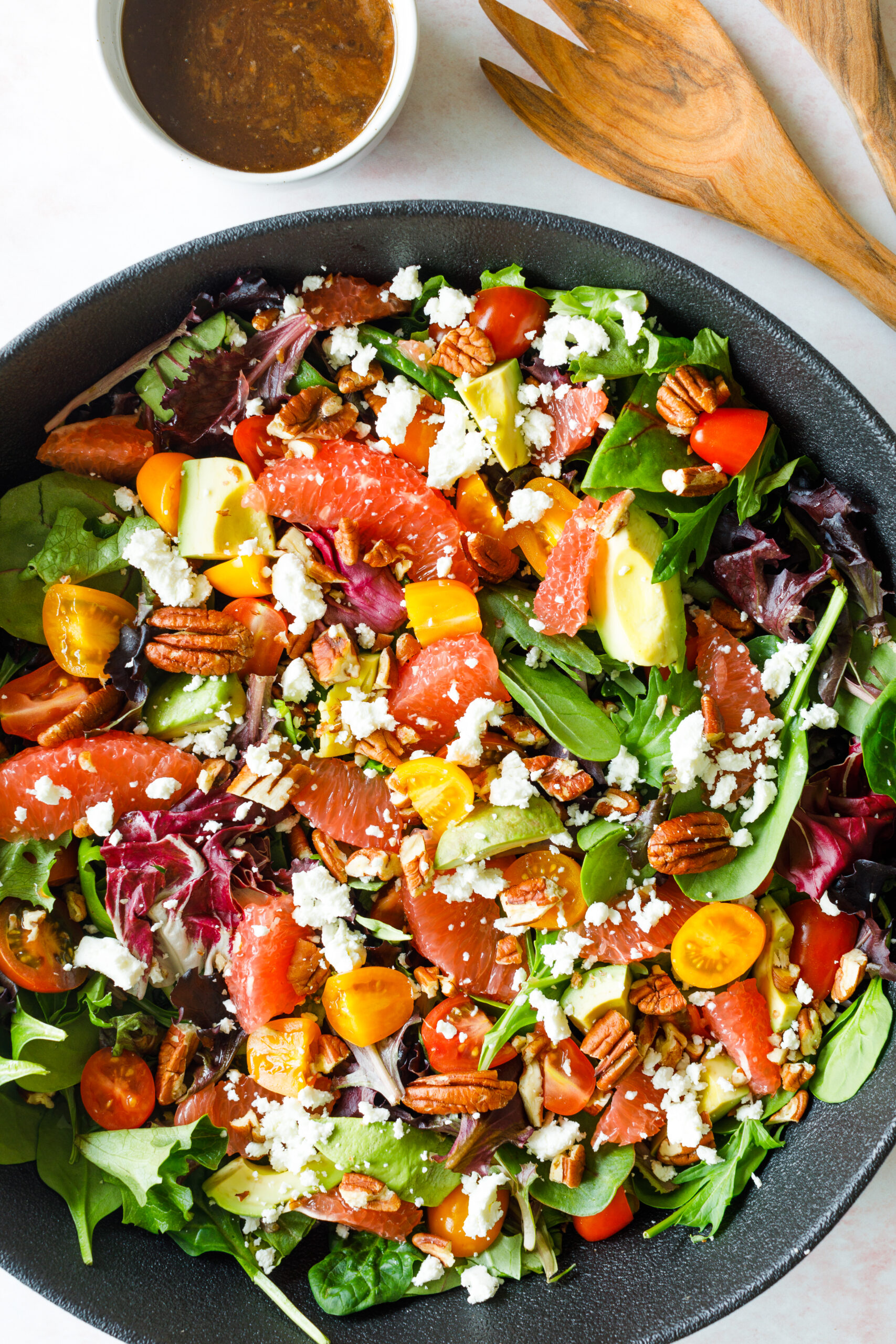 Grapefruit, Pecan, and Goat Cheese Salad