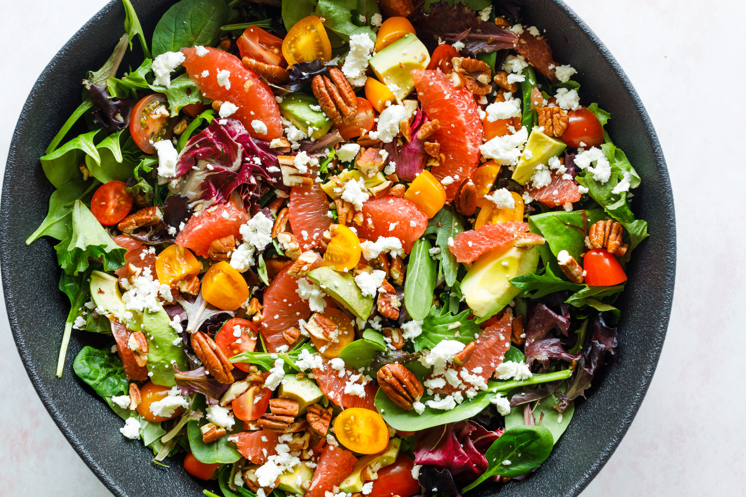 Grapefruit, Pecan, and Goat Cheese Salad