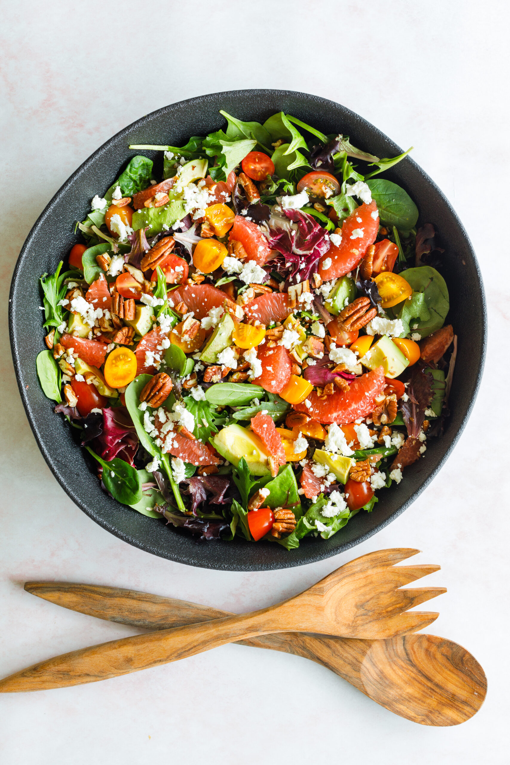 Grapefruit, Pecan, and Goat Cheese Salad