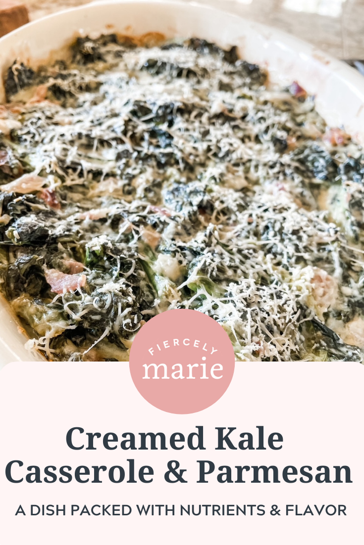 Creamed Kale Casserole with Parmesan