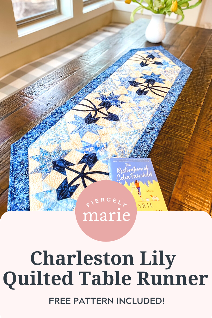 Charleston Lily Quilted Table Runner: Craft of the Month