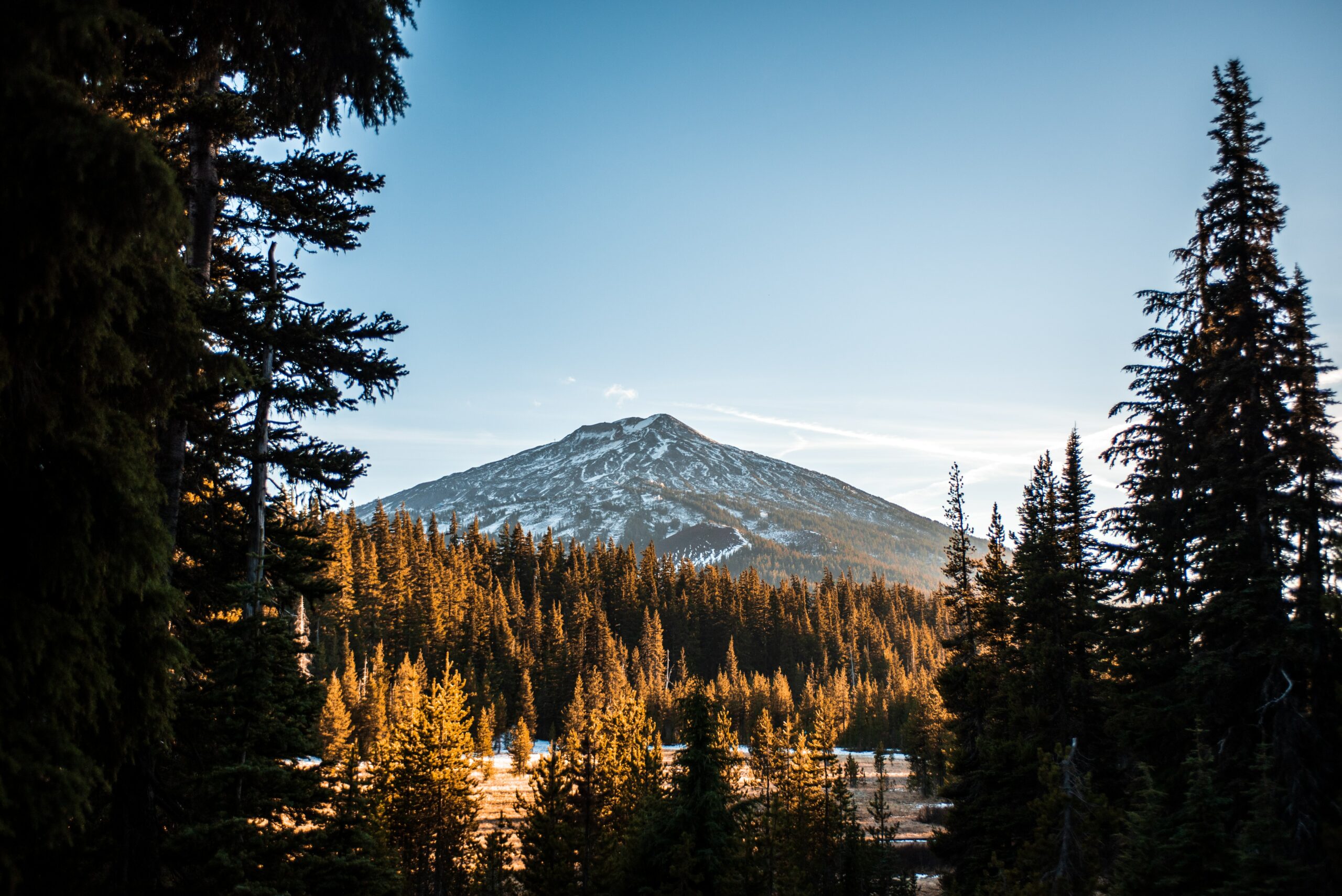 A mountain lit by a sunset - hiking mountains is one of the things to do in Bend, Oregon