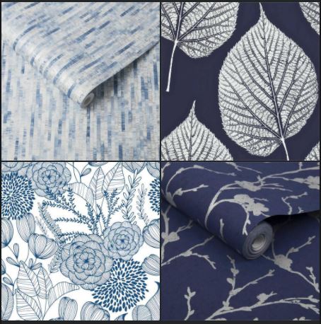 The four options of wallpaper, positioned in a group of four squares