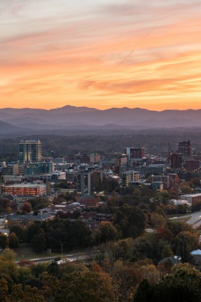 A view of downtown Asheville in the evening - Asheville, NC in a Day