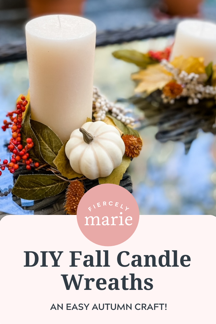 DIY Fall Candle Wreaths: A Craft for Fall, Autumn, or Thanksgiving