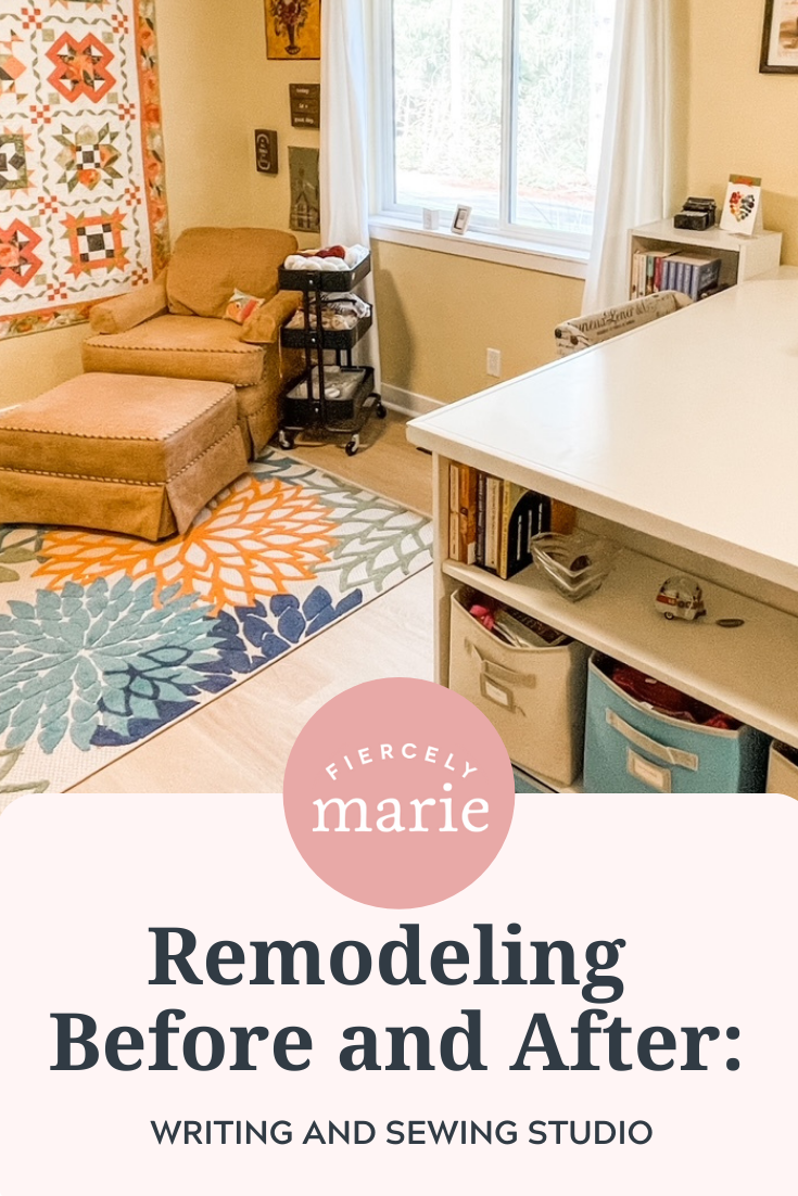 Remodeling Before and After: Writing and Sewing Studio