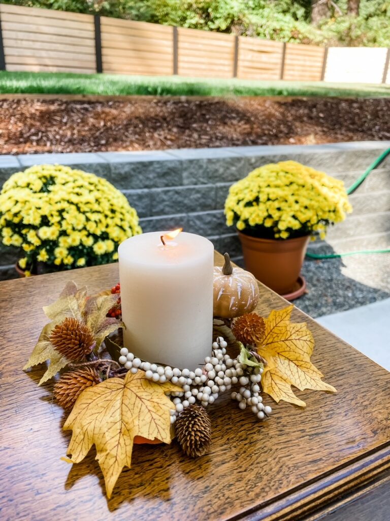 The finished DIY Candle Wreaths