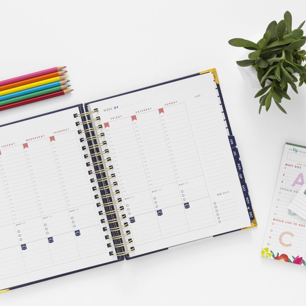 The LivingWell Planner open to a Goals page