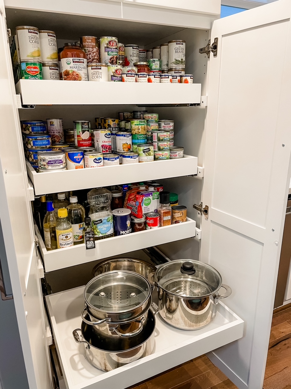 The new cabinets in Marie's kitchen remodel