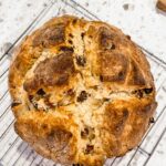 The finished Easy Irish Soda Bread cooling on a rack