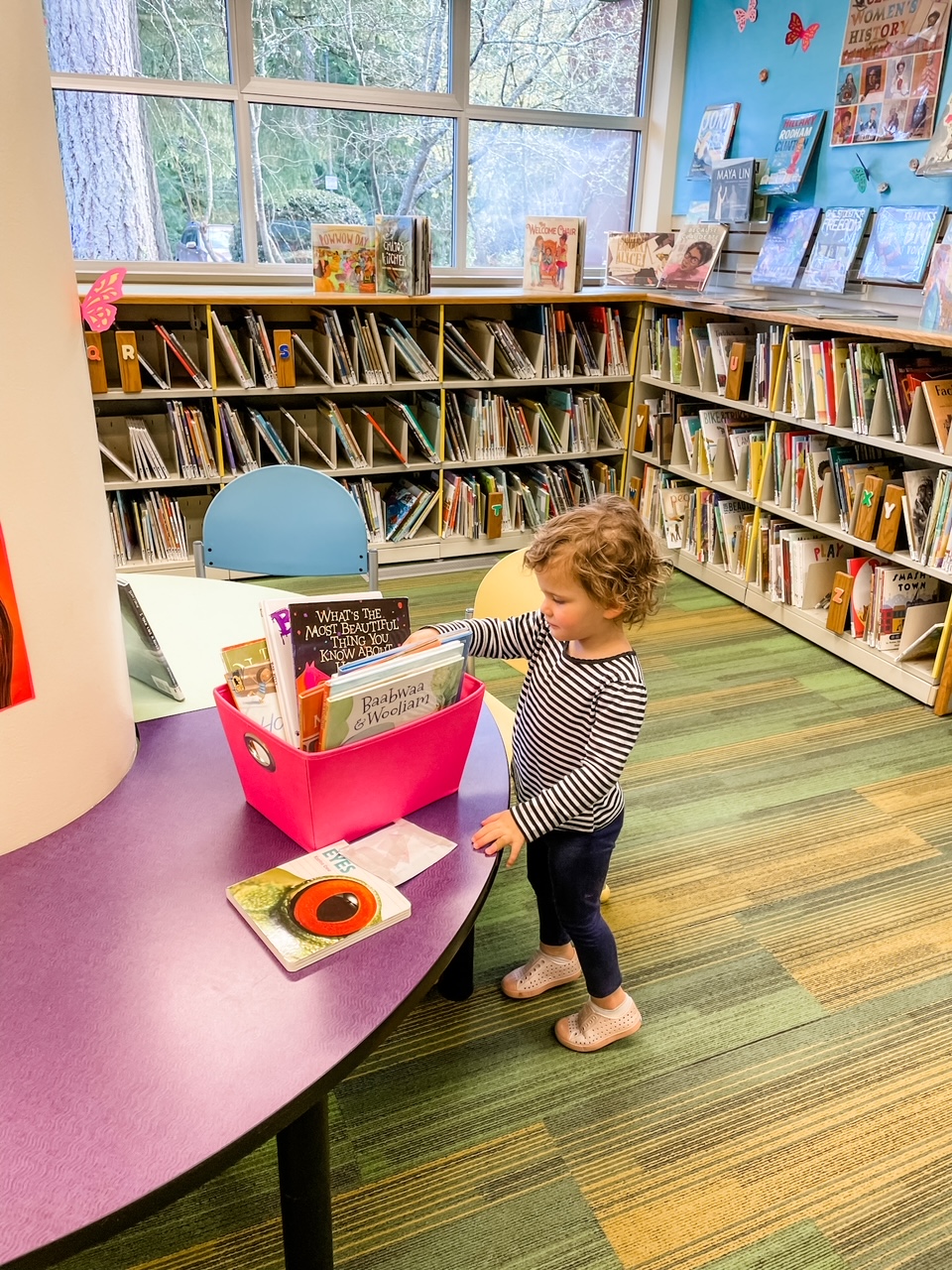 One of Marie's grandkids at storytime