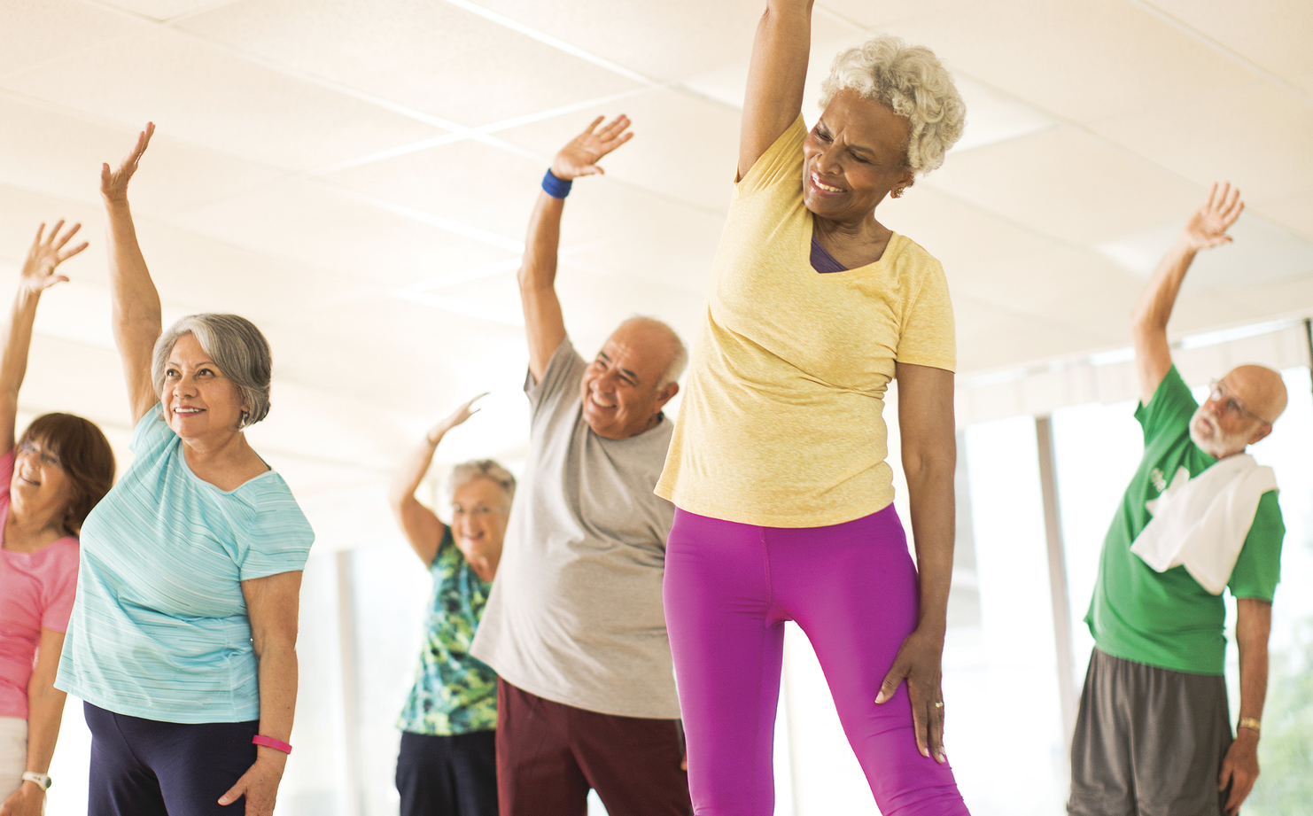 A seniors' workout class