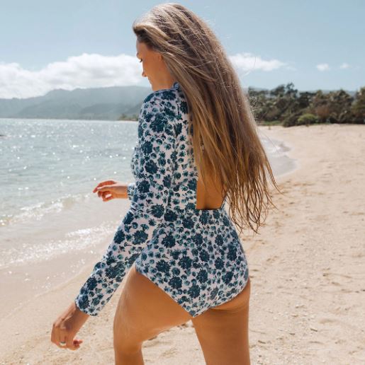 Woman in a stylish one piece