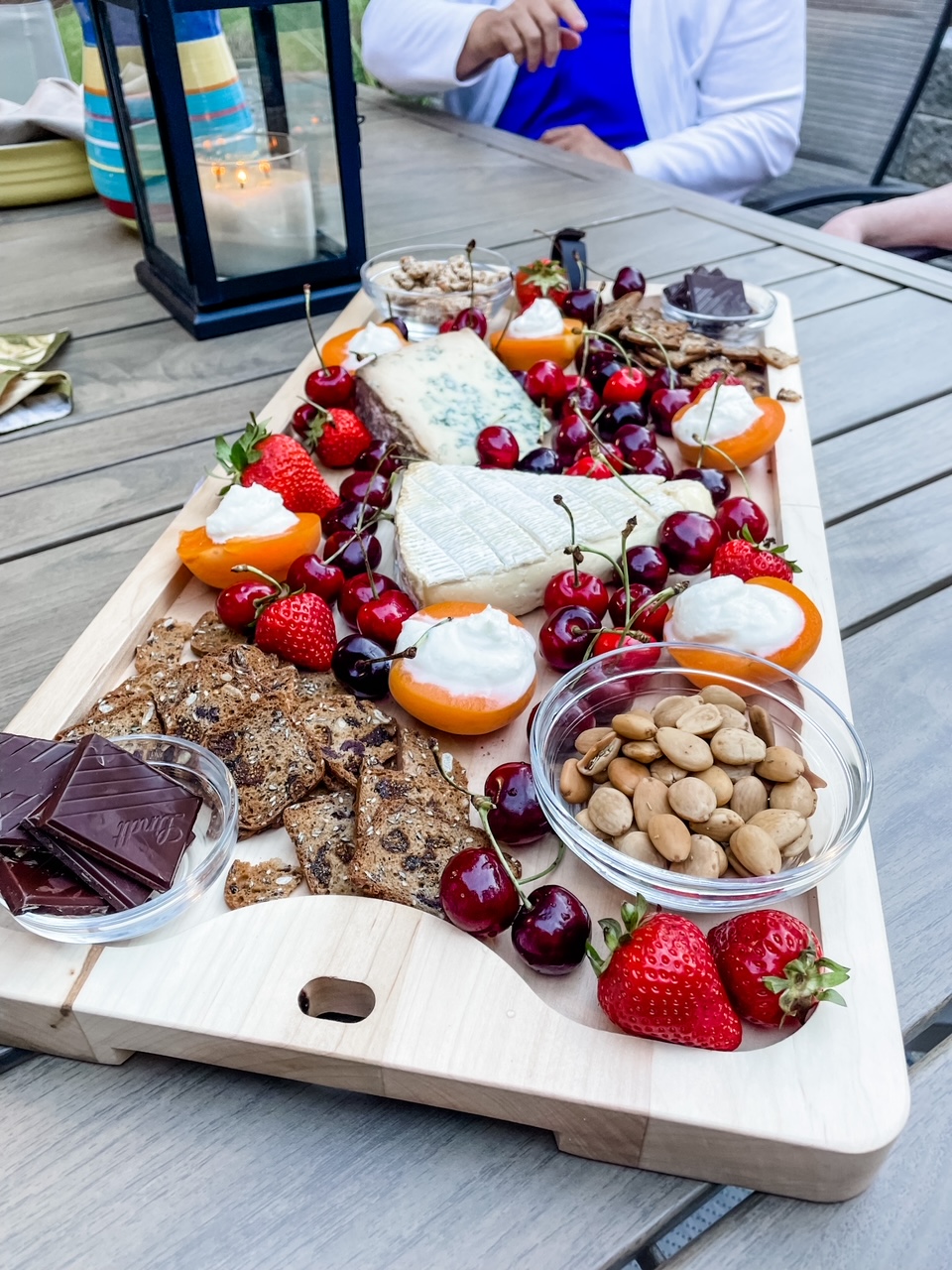 The Choose Your Shortcake board made with cheese as well as part of the Recipe Guide to Easy Summer Entertaining