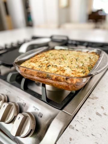 The Parmesan Zucchini Casserole Recipe on the stove top