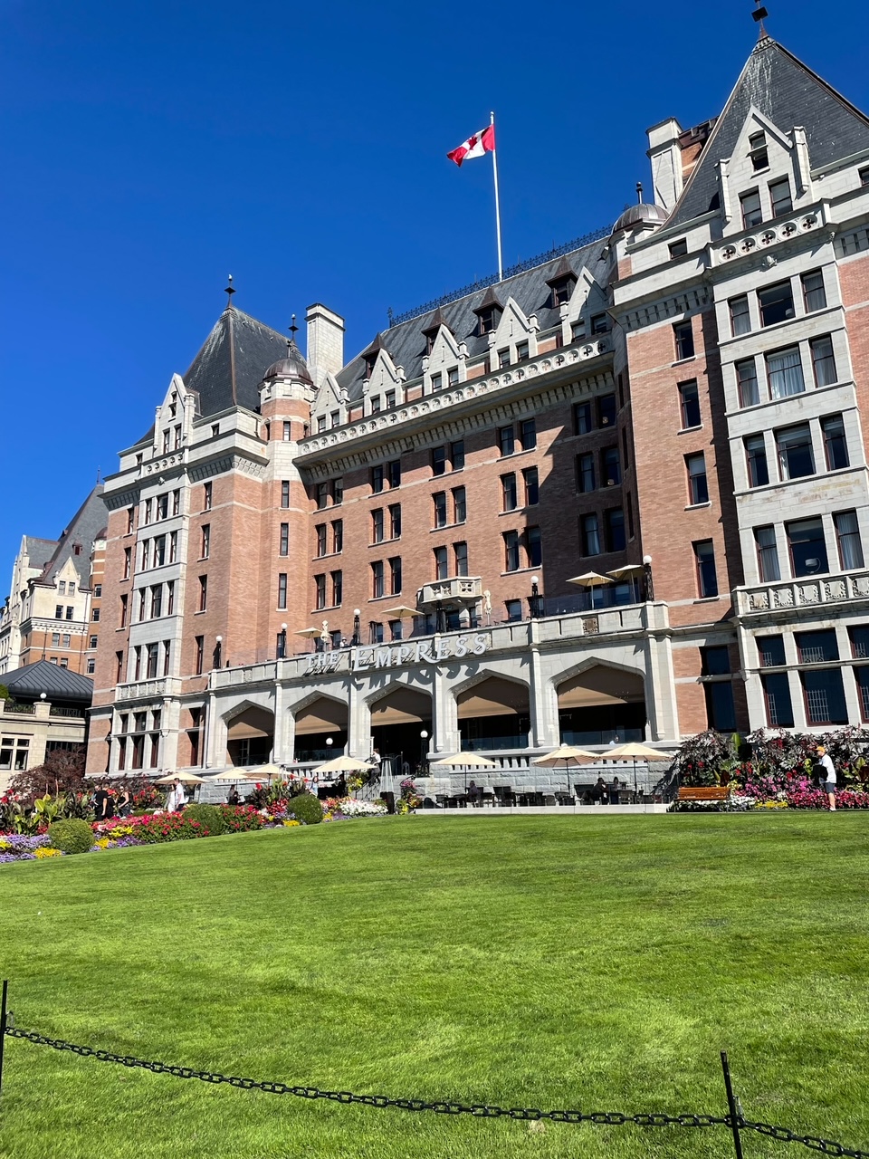 The exterior of The Empress, a perfect home base for Victoria, BC without a Car