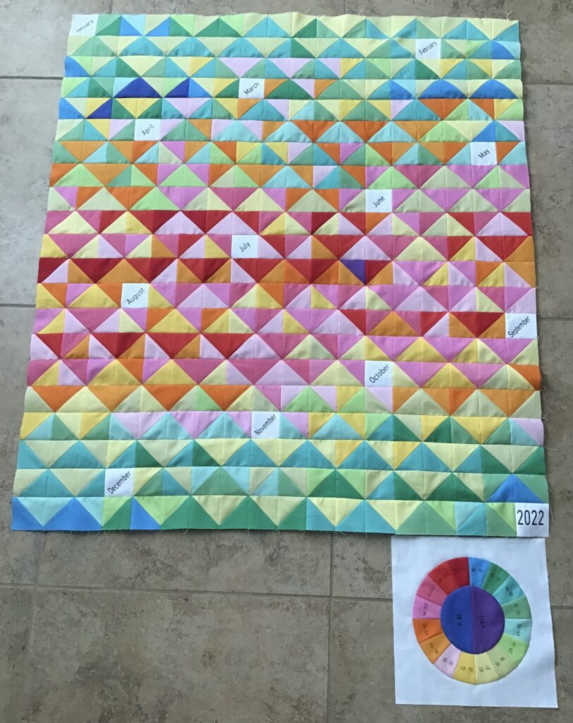 Betty Samaza's addition to the temperature quilt examples