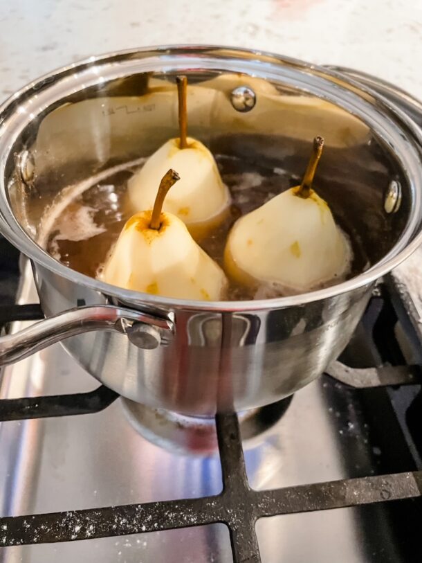 Poached Pears with Marsala - Marie Bostwick