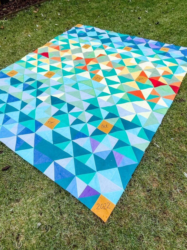 Marie's finished Temperature Quilt Examples