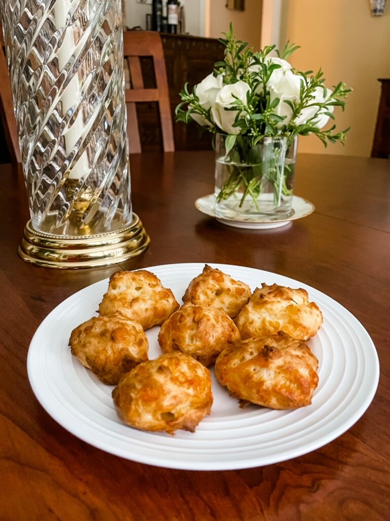 The finished Easy Gougeres on a plate