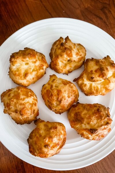 The finished Easy Gougeres on a plate