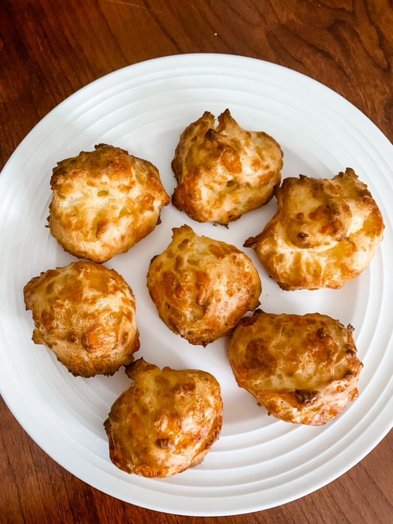 The finished Easy Gougeres on a plate