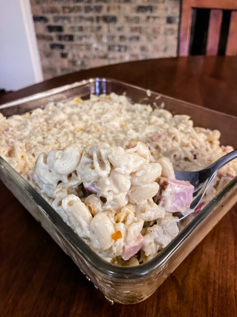 The finished Gluten-Free Butternut Squash Mac and Cheese