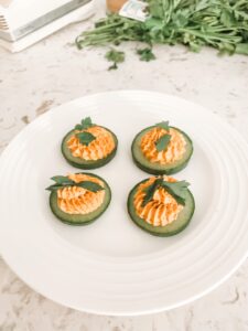 Four of the finished make ahead appetizers