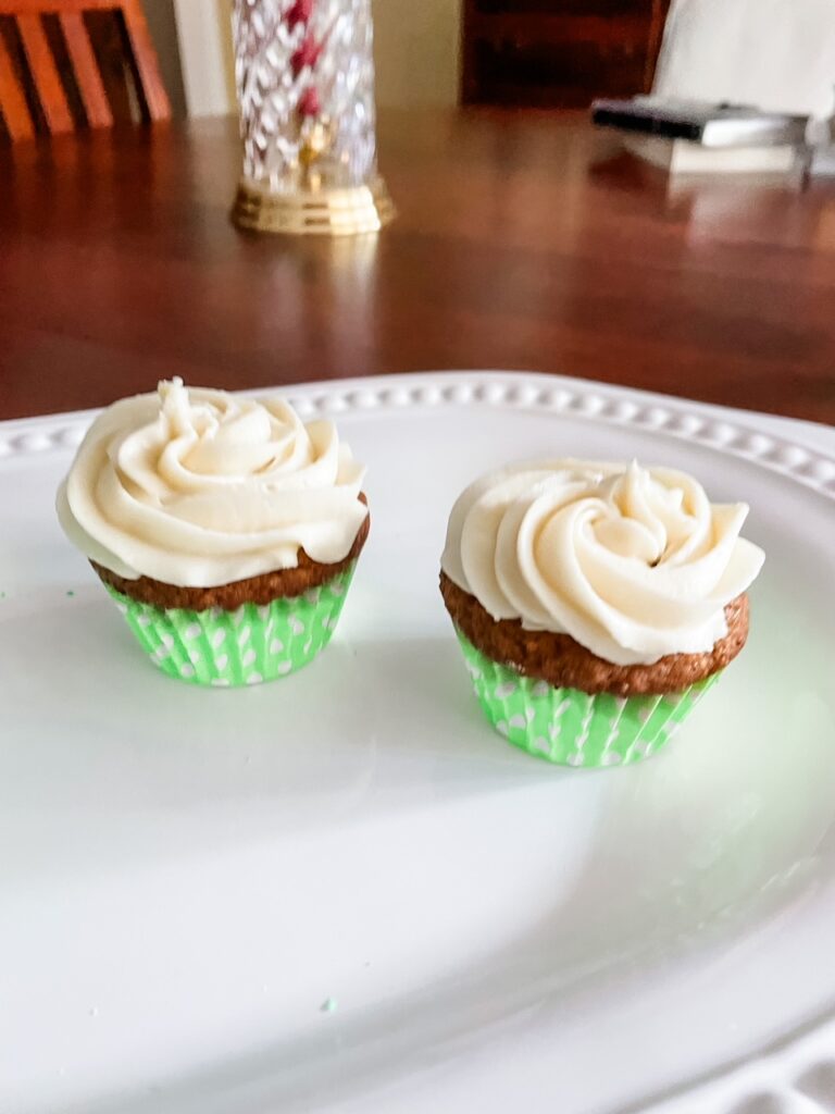Two of the cupcakes with the everyday frosting technique