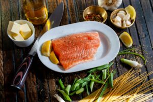A selection carb free and low carb food items