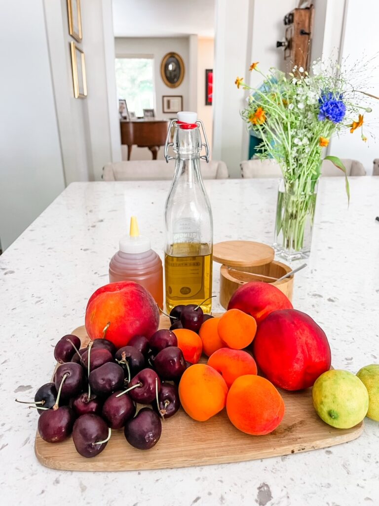 The ingredients for the summer salad