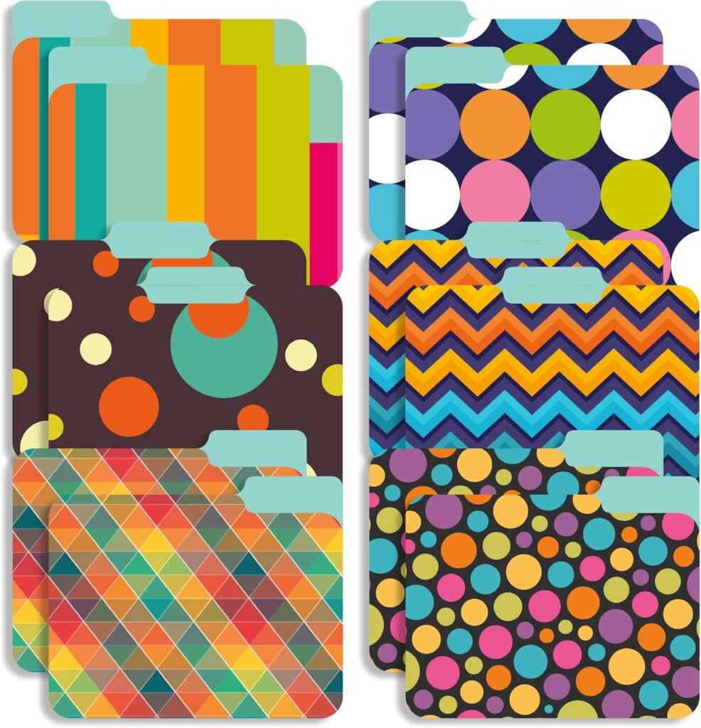 Bold, graphic folders